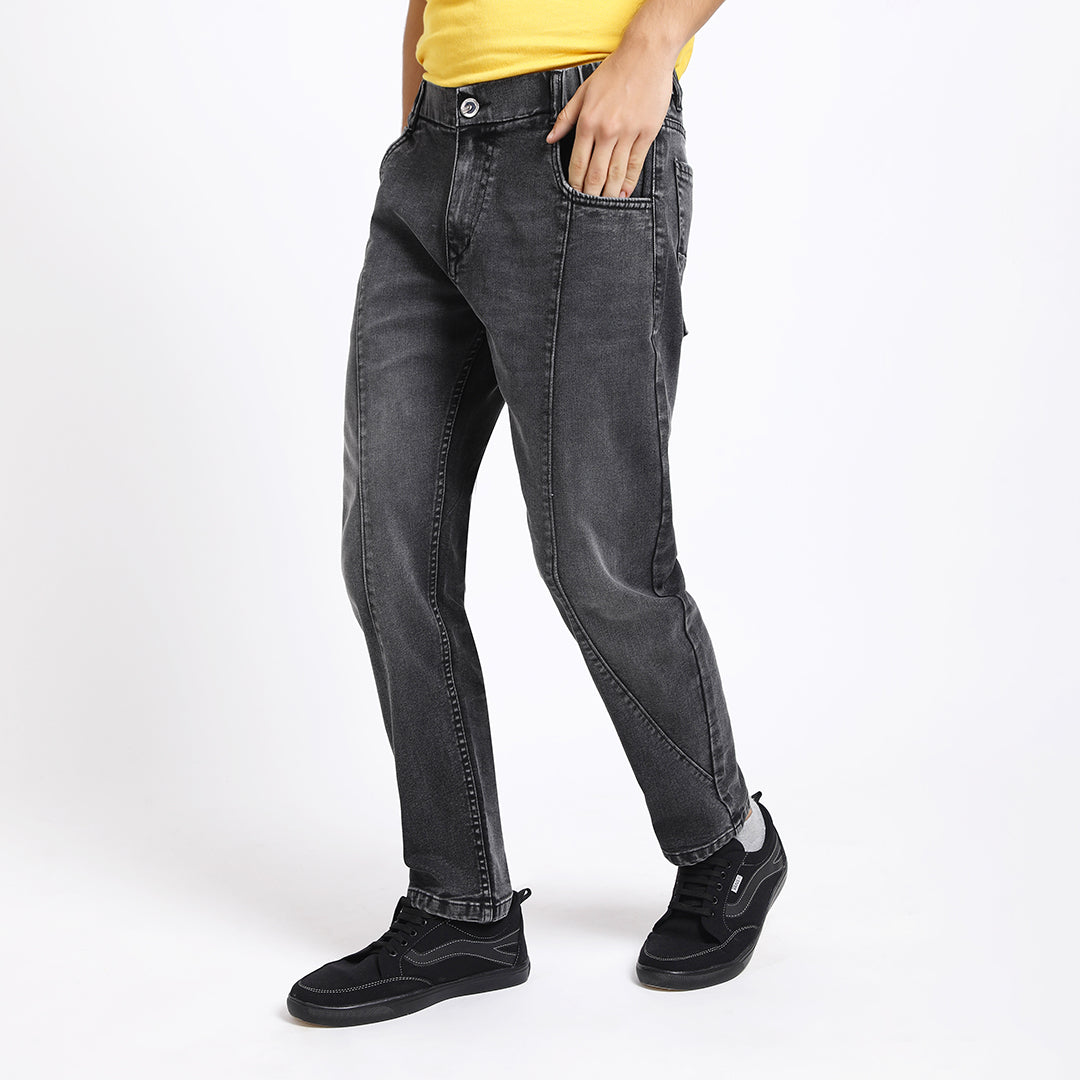 BLACK CARROT FIT JEAN TEDDY 4796-2